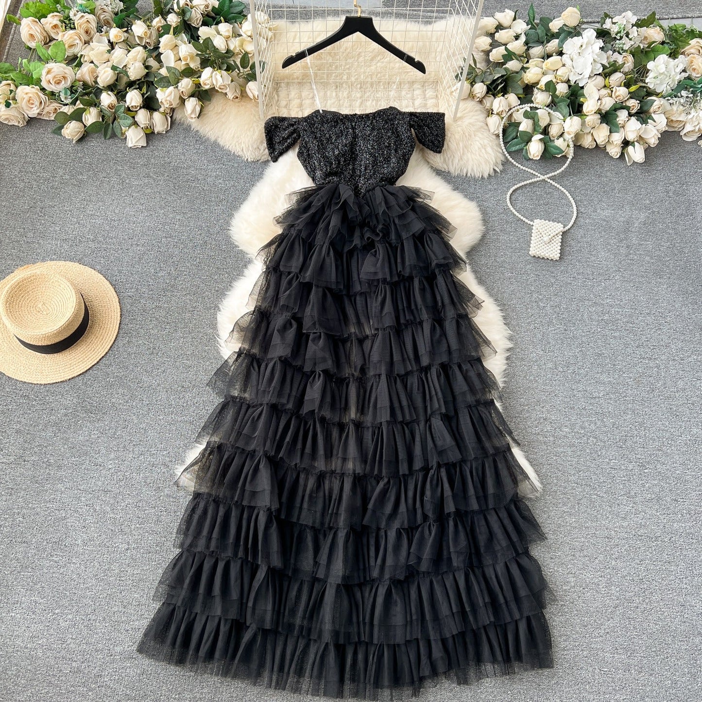 Mariana Tiered Mesh Playsuit