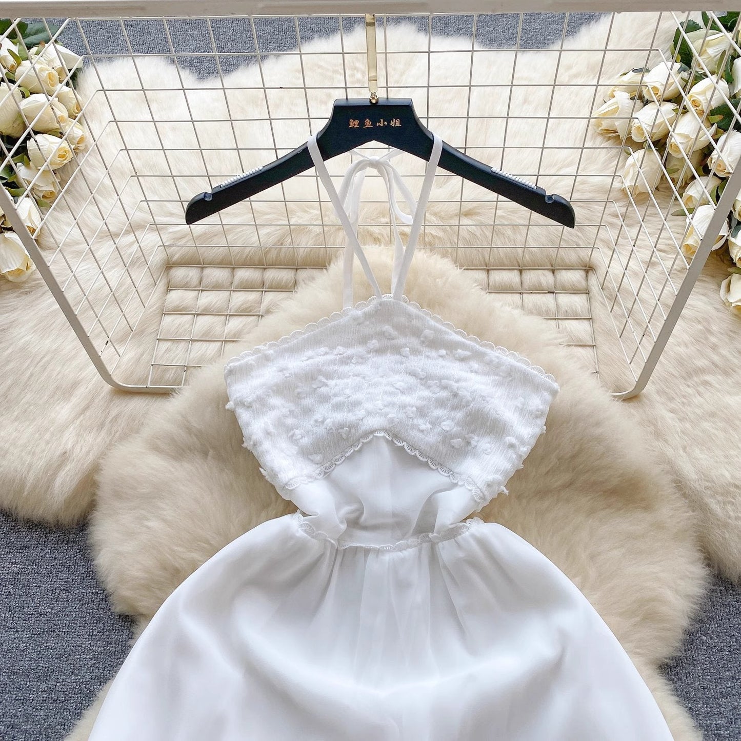 Shelly Chiffon Open Back Dress