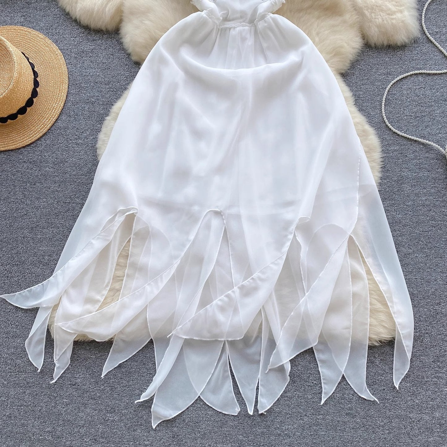 Shelly Chiffon Open Back Dress
