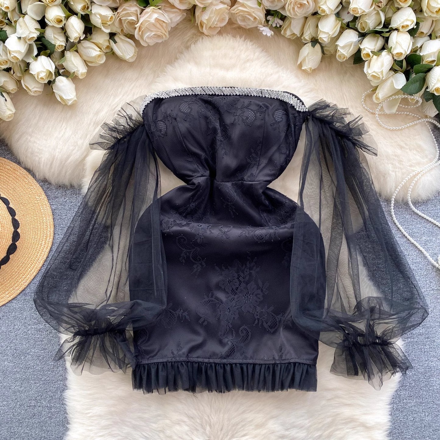 Camilla Lace Puff Sleeve Dress