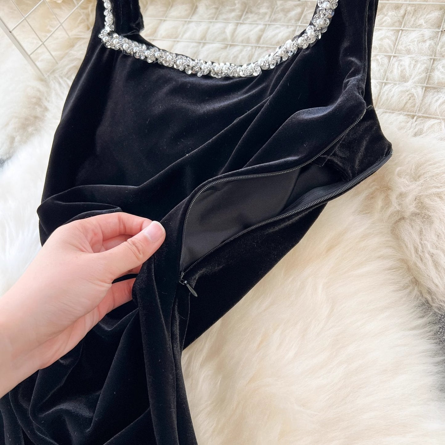 Paris Velvet Dress