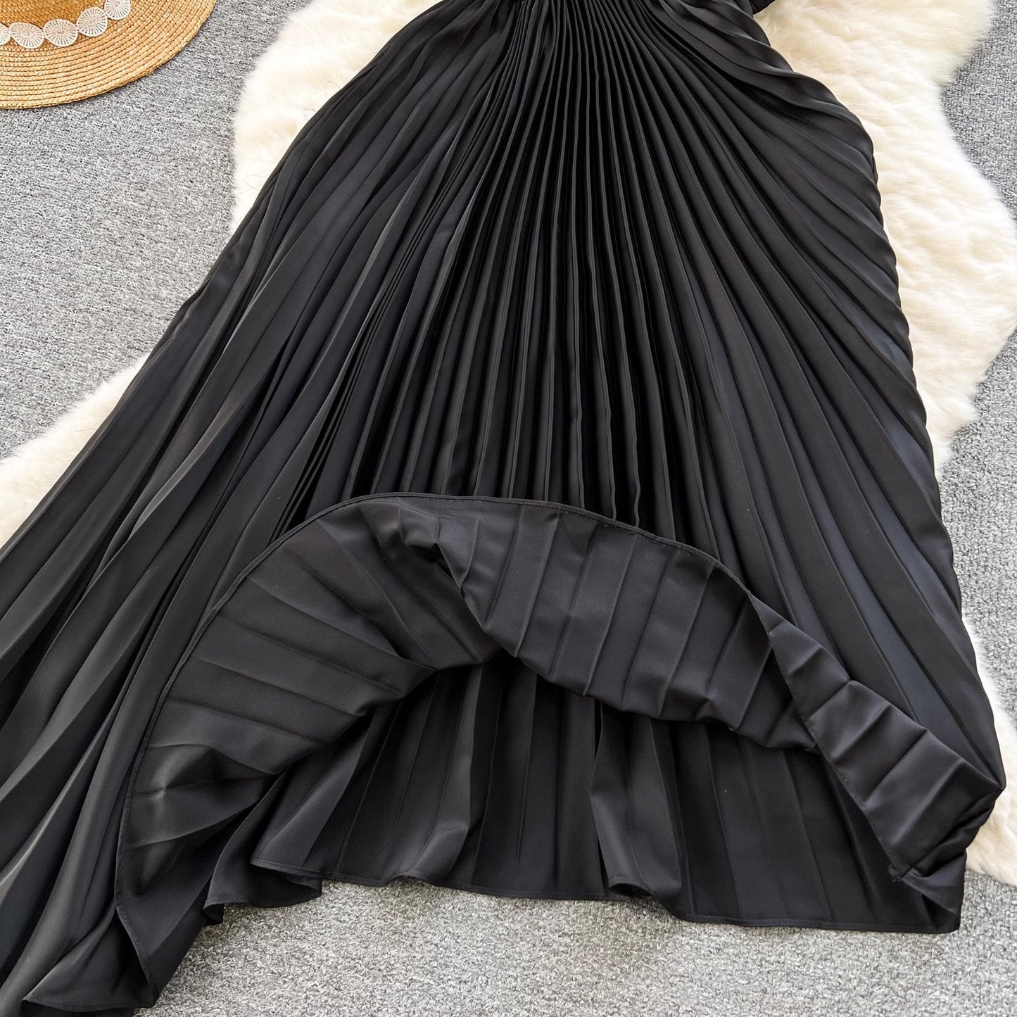 Alena Pleated One Shoulder Dress