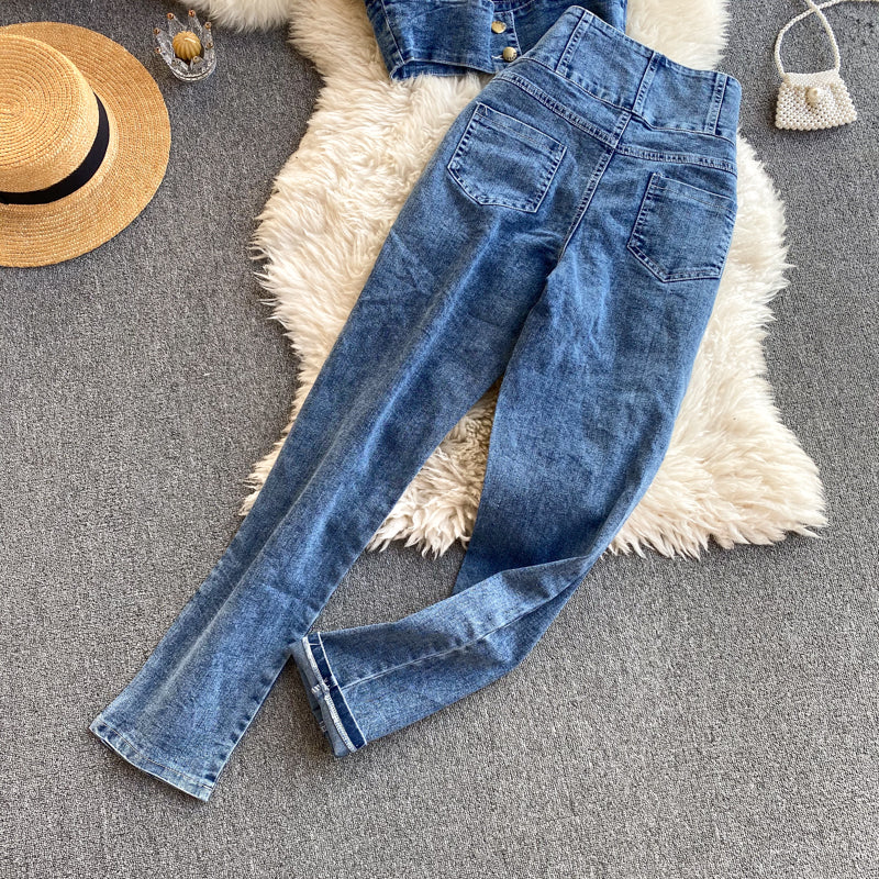 Angie Two Piece Denim Set