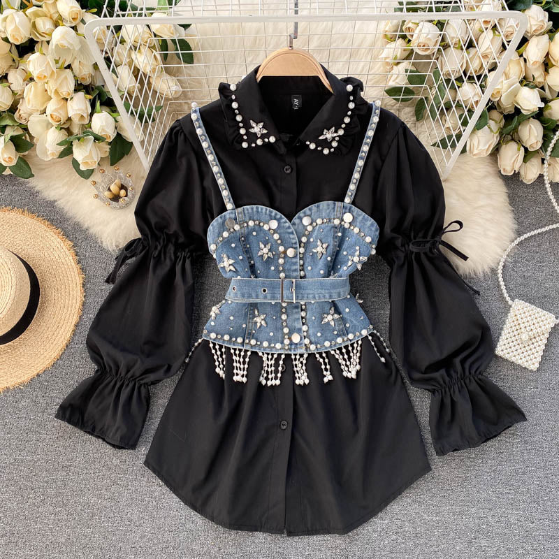 Beatrix Denim Two Piece Set