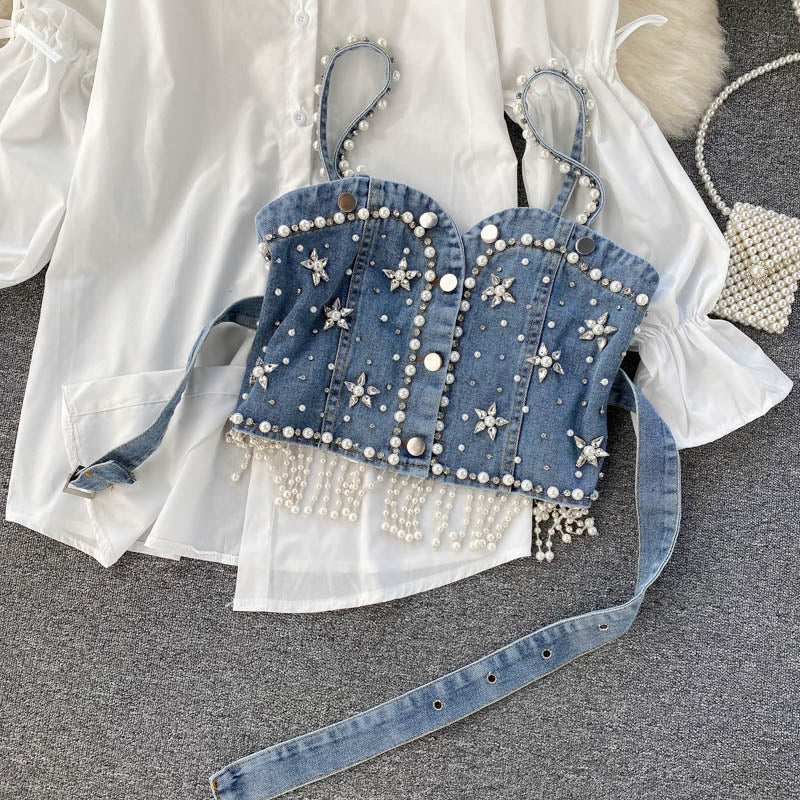 Beatrix Denim Two Piece Set