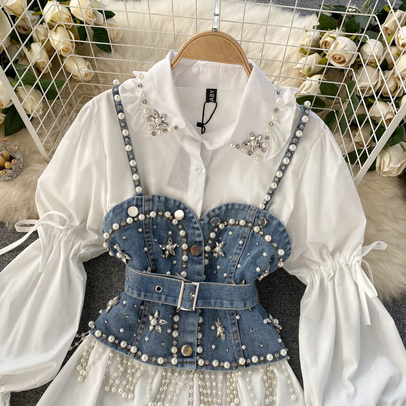 Beatrix Denim Two Piece Set