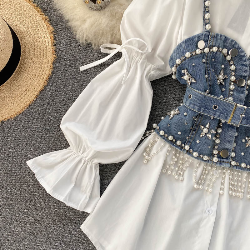 Beatrix Denim Two Piece Set