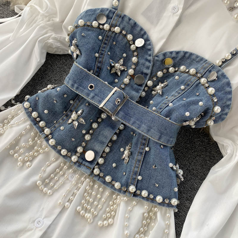 Beatrix Denim Two Piece Set