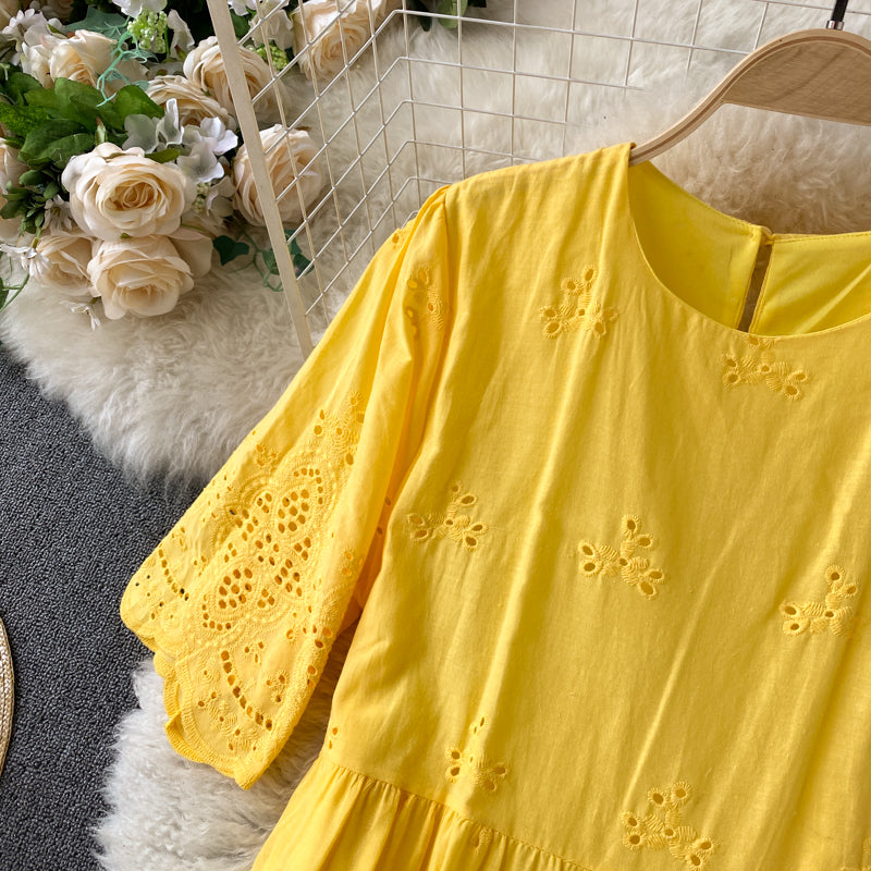 Evelyn Eyelet Dress