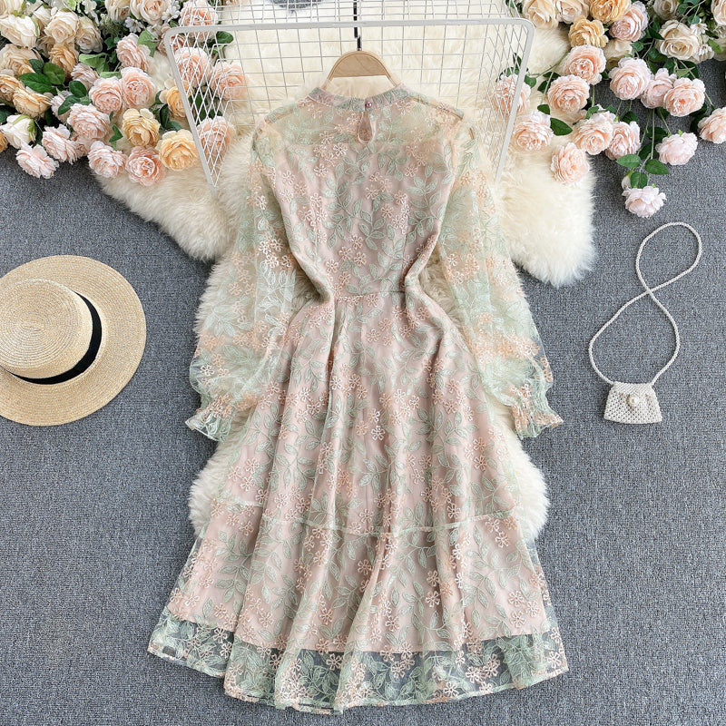 Rosemary Embroidered Lace Dress