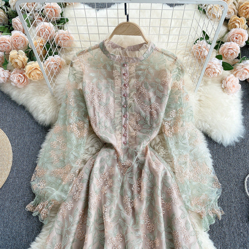 Rosemary Embroidered Lace Dress