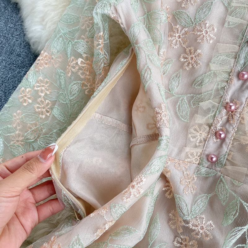 Rosemary Embroidered Lace Dress