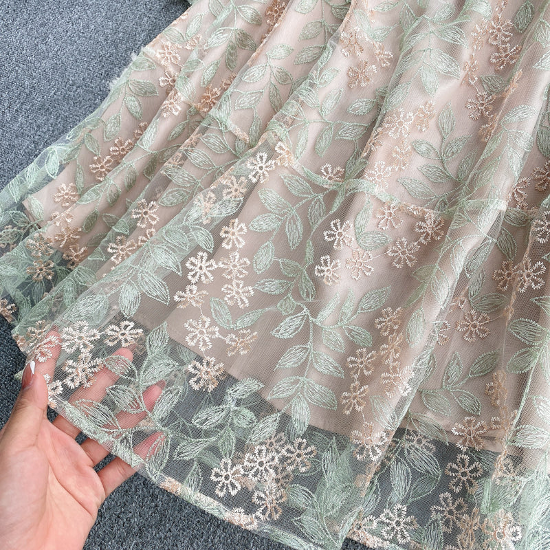 Rosemary Embroidered Lace Dress
