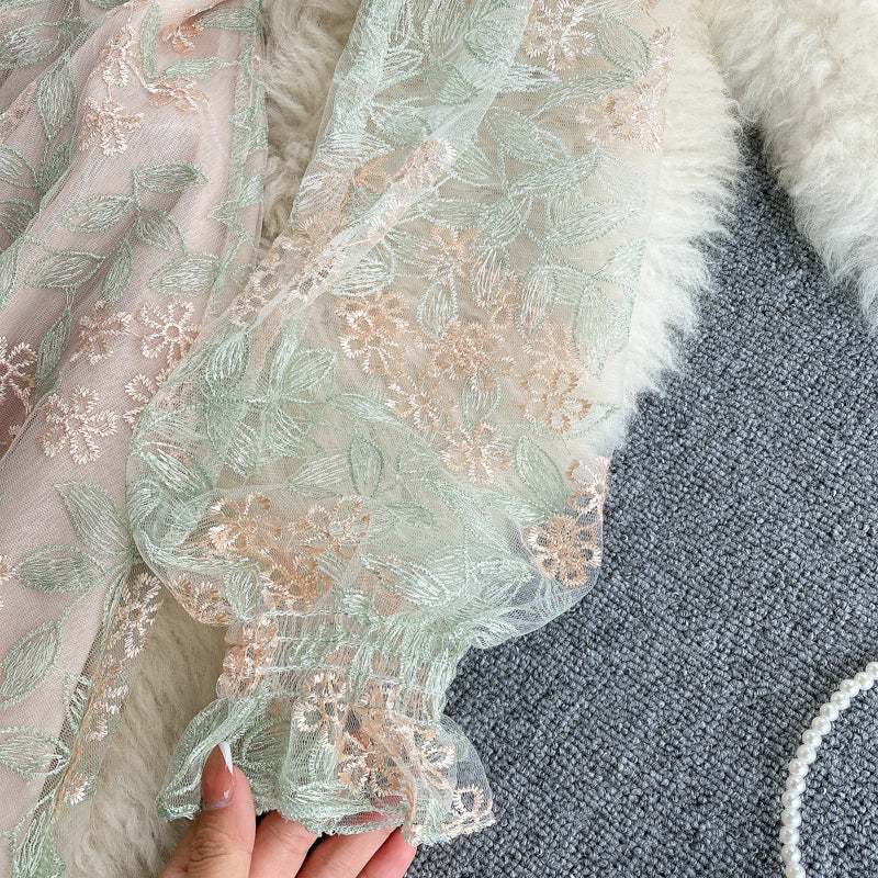 Rosemary Embroidered Lace Dress