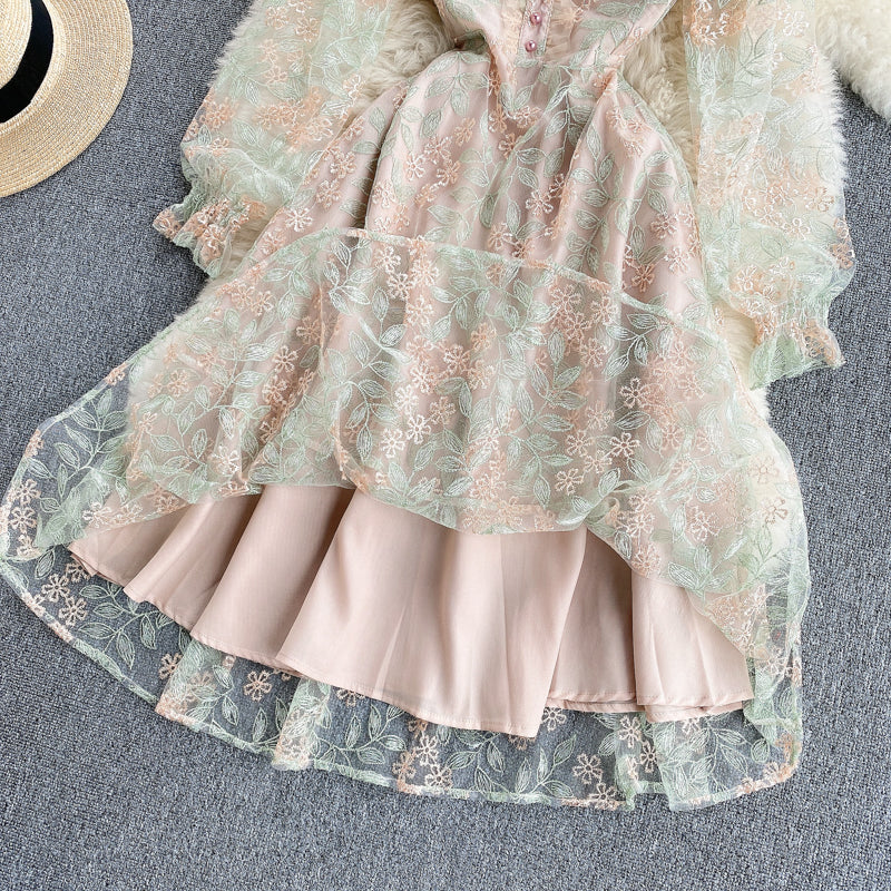 Rosemary Embroidered Lace Dress