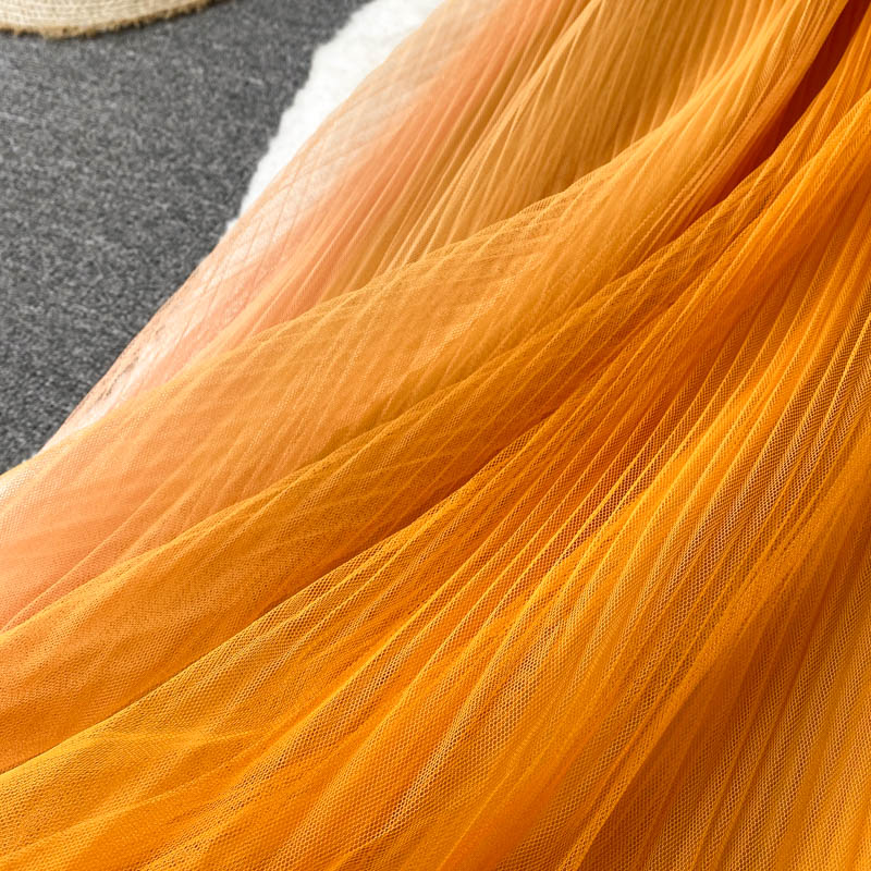 Cali Pleated Mesh Dress