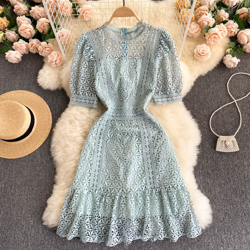 Miranda Puff Sleeve Lace Dress