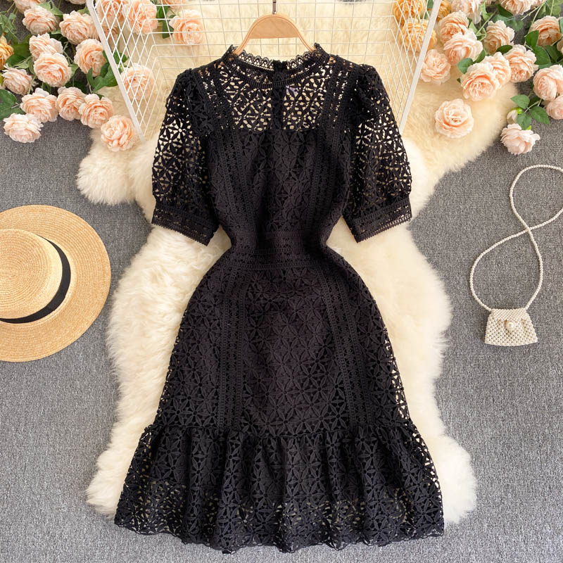 Miranda Puff Sleeve Lace Dress