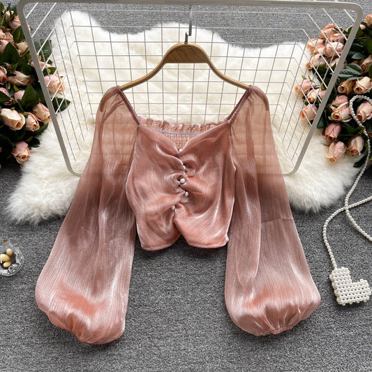 Zuri Chiffon Puff Sleeve Top