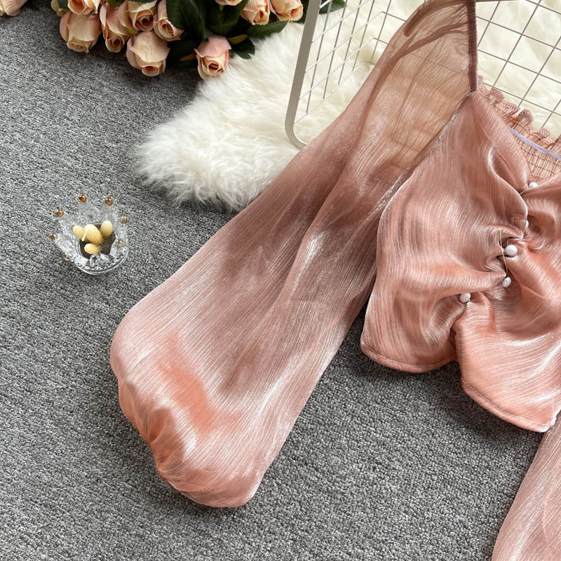 Zuri Chiffon Puff Sleeve Top