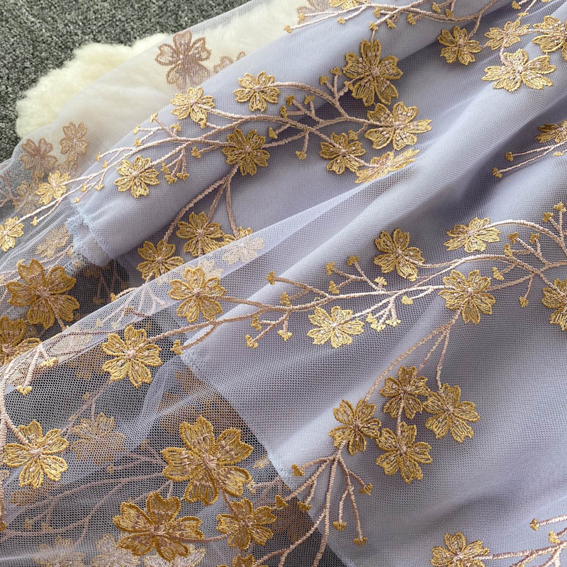 Tiffany Embroidered Mesh Dress