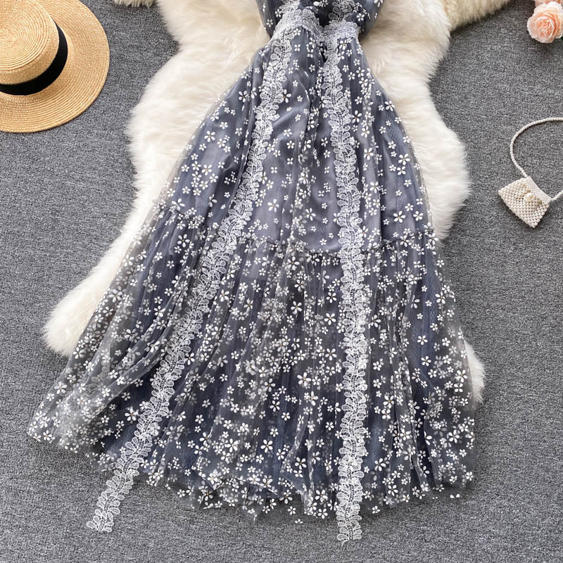 Chloe Embroidered Lace Dress