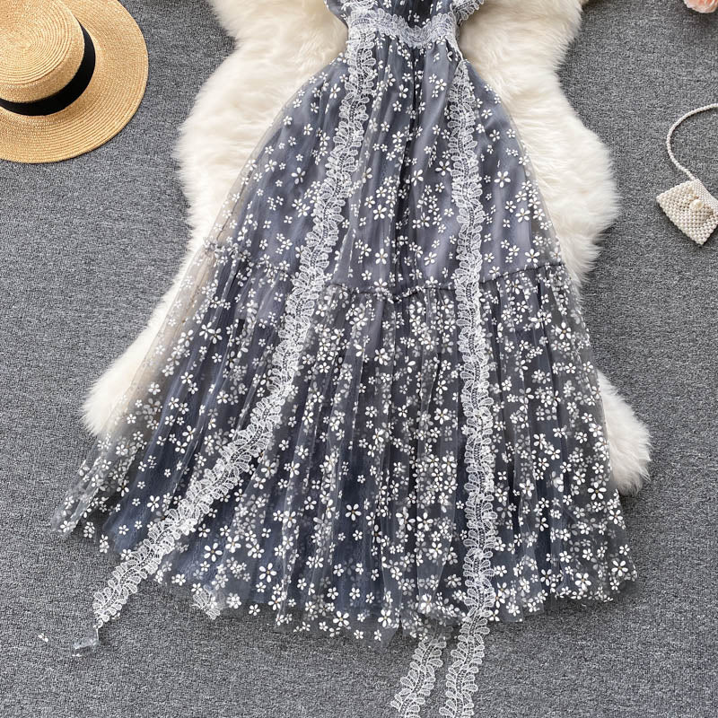 Chloe Embroidered Lace Dress