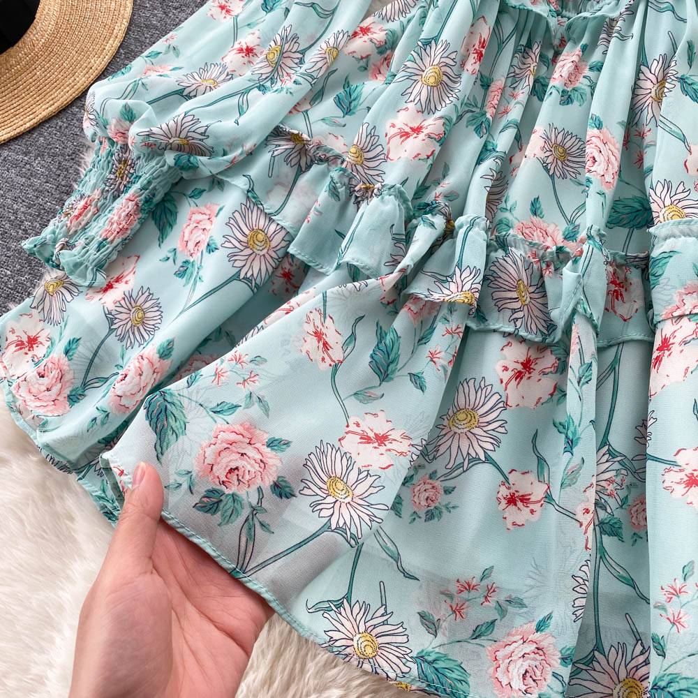Lorelei V Neck Ruffle Dress