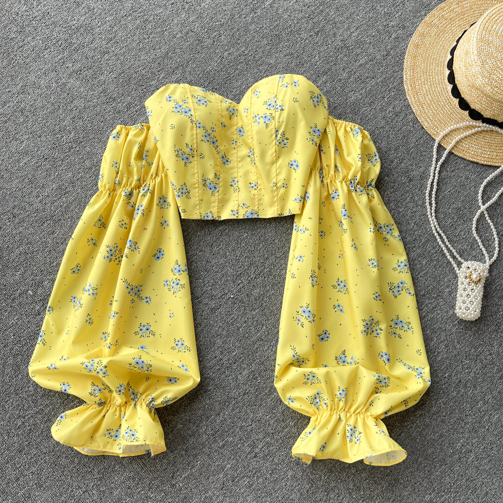 Daisy Puff Sleeve Top