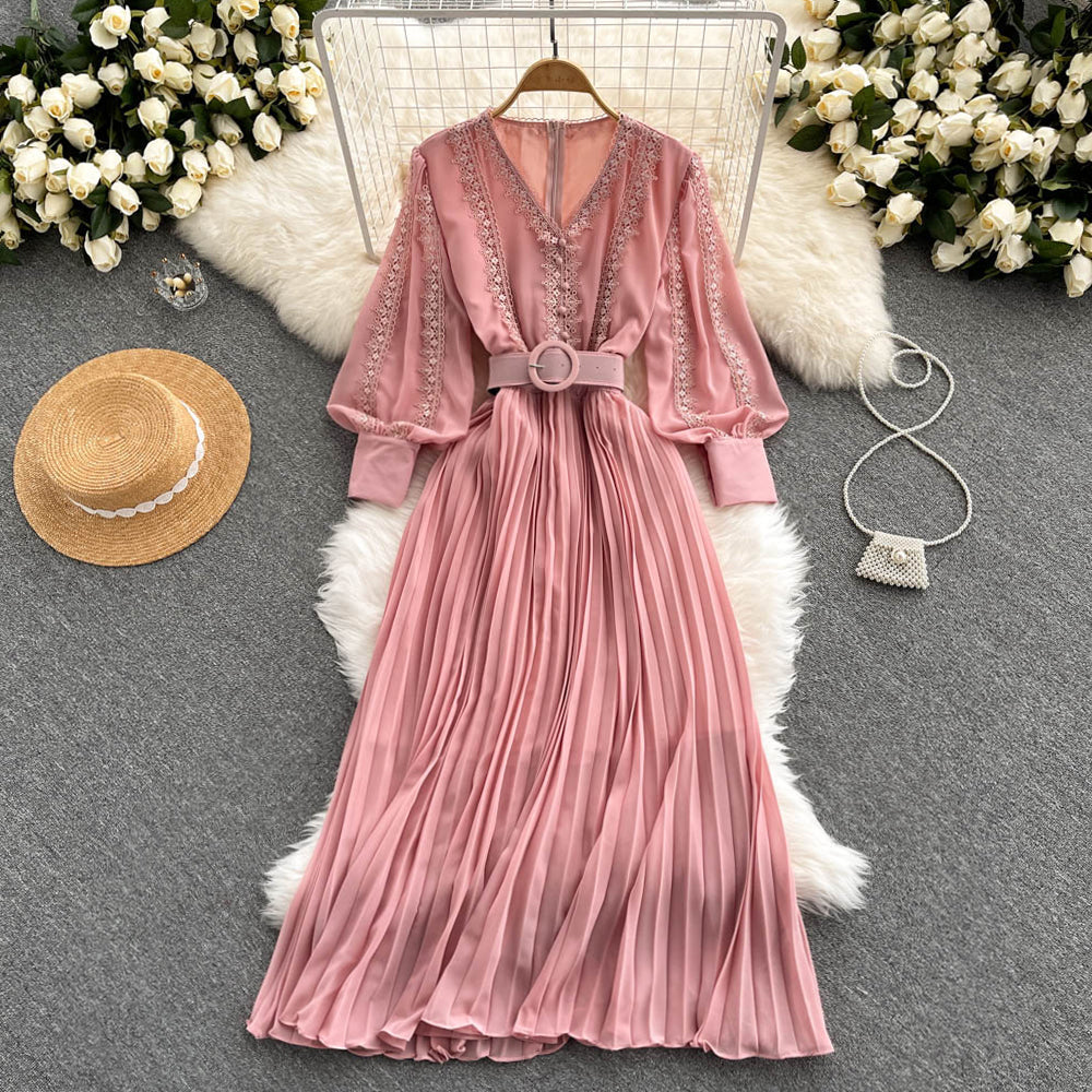 Jada Puff Sleeve Chiffon Dress