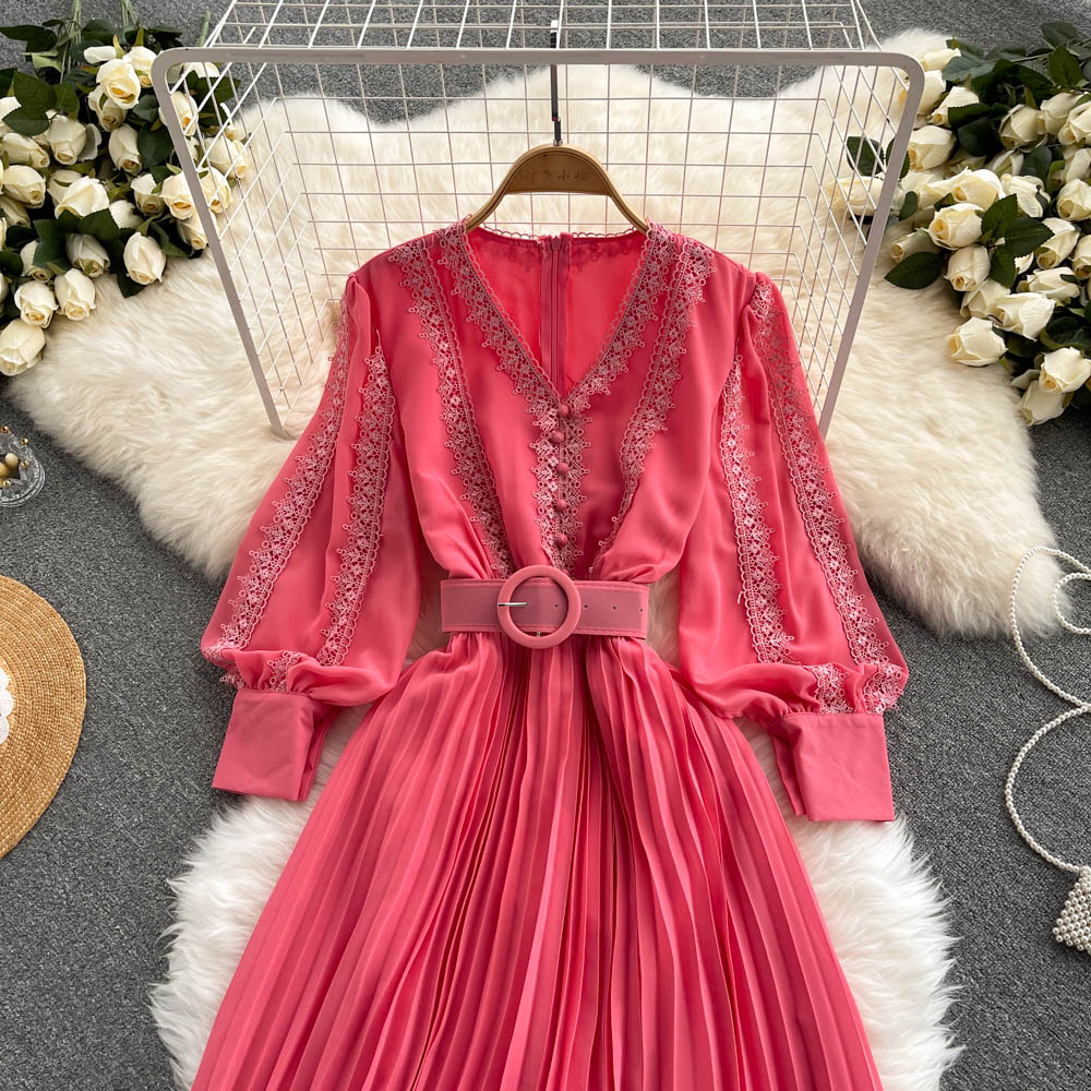 Jada Puff Sleeve Chiffon Dress