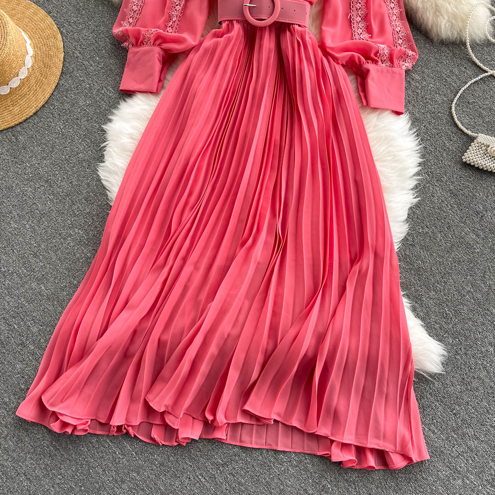 Jada Puff Sleeve Chiffon Dress
