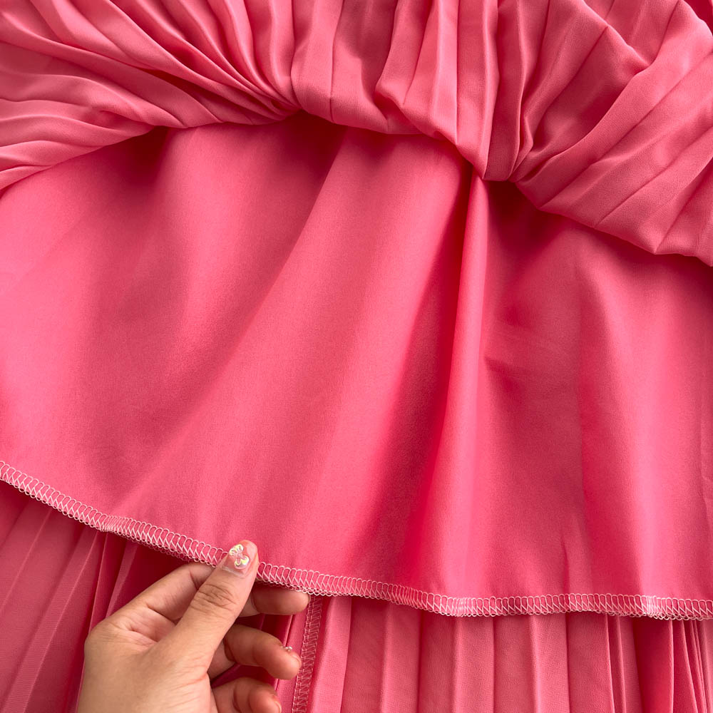 Jada Puff Sleeve Chiffon Dress