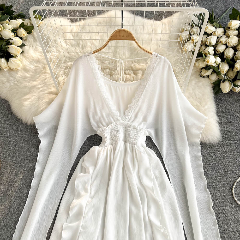 Daleyza V Neck Chiffon Dress