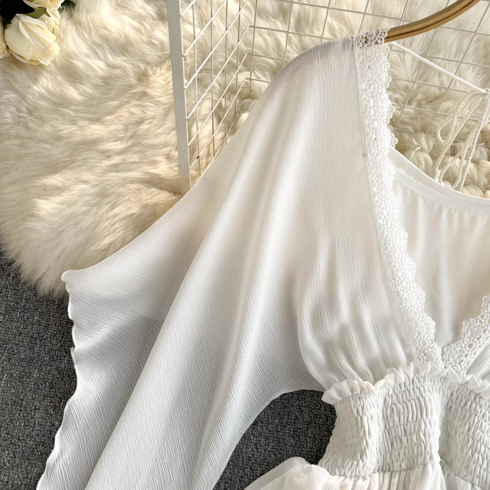 Daleyza V Neck Chiffon Dress