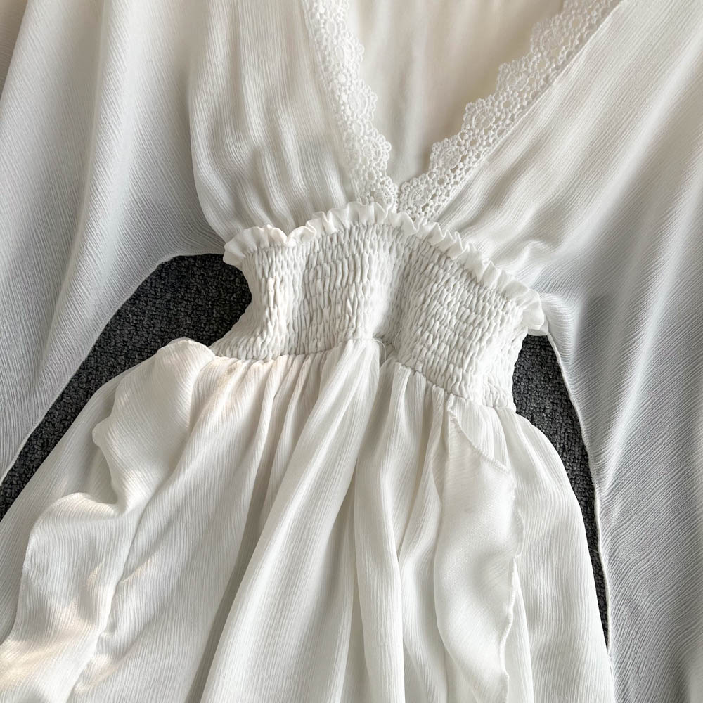 Daleyza V Neck Chiffon Dress