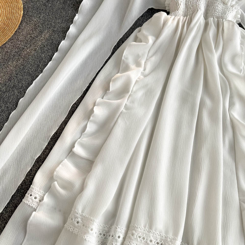 Daleyza V Neck Chiffon Dress