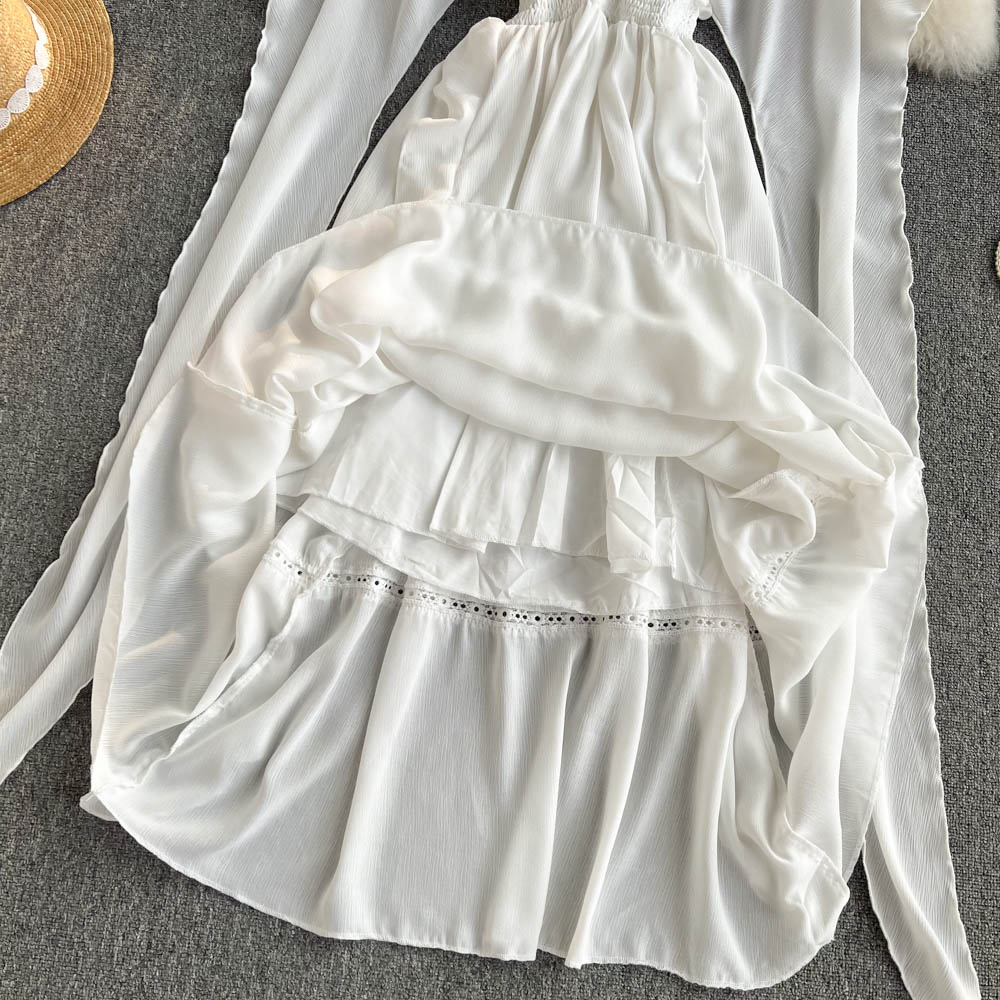 Daleyza V Neck Chiffon Dress