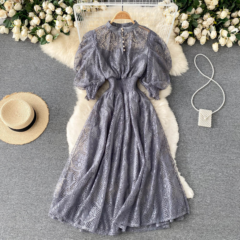 Helen Puff Sleeve Lace Dress