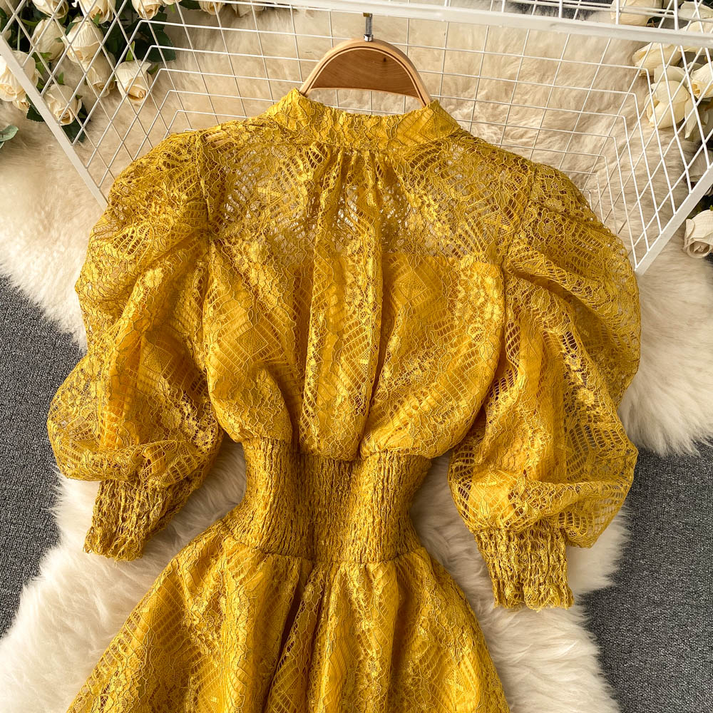 Helen Puff Sleeve Lace Dress