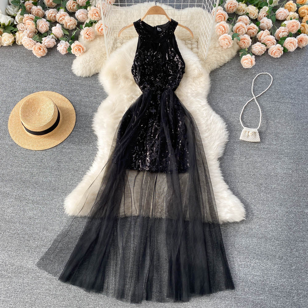 Miracle Sequin Mesh Dress