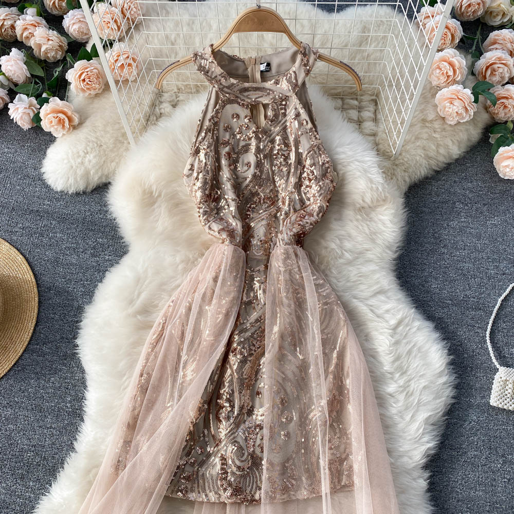 Miracle Sequin Mesh Dress