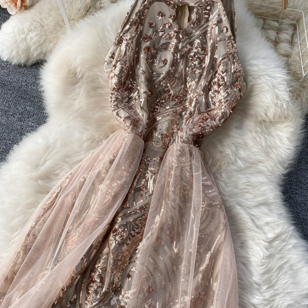 Miracle Sequin Mesh Dress