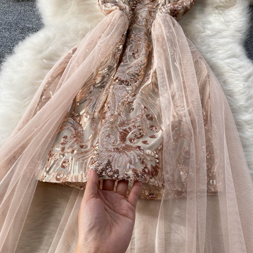 Miracle Sequin Mesh Dress