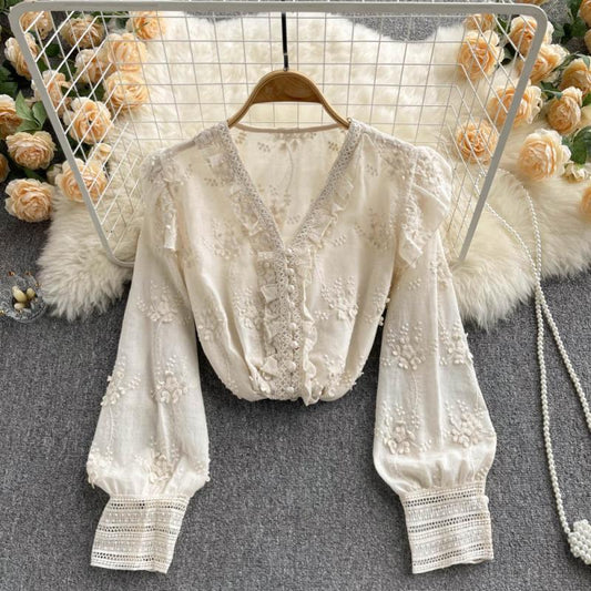 Madilynn Embroidered Lace Top