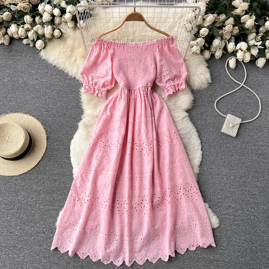 Leilani Off-Shoulder Eyelet Dress