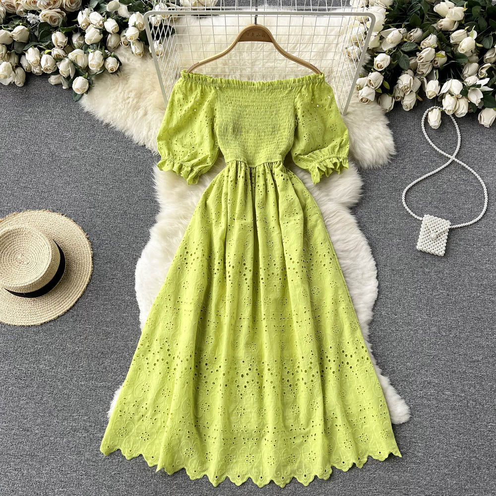 Leilani Off-Shoulder Eyelet Dress