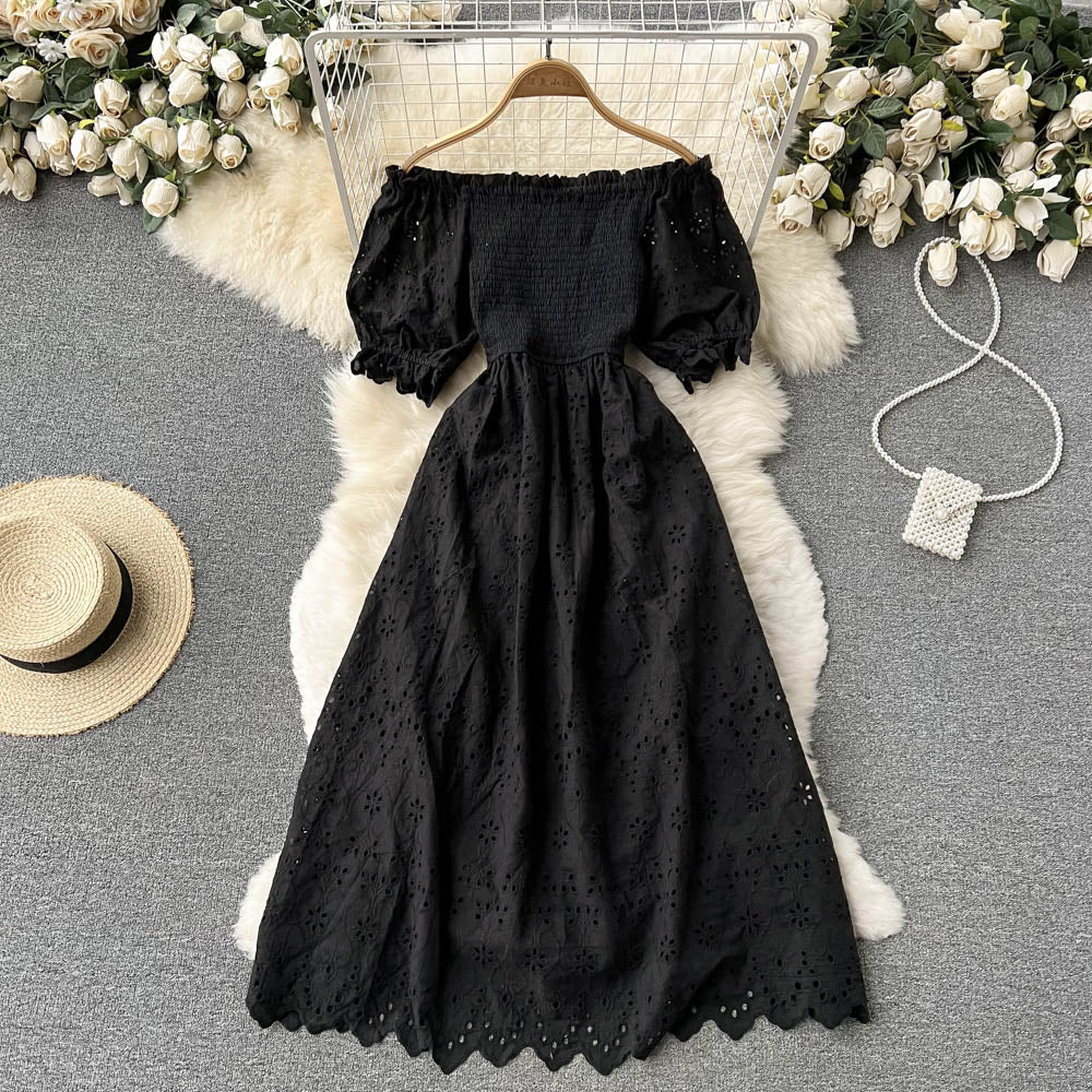 Leilani Off-Shoulder Eyelet Dress