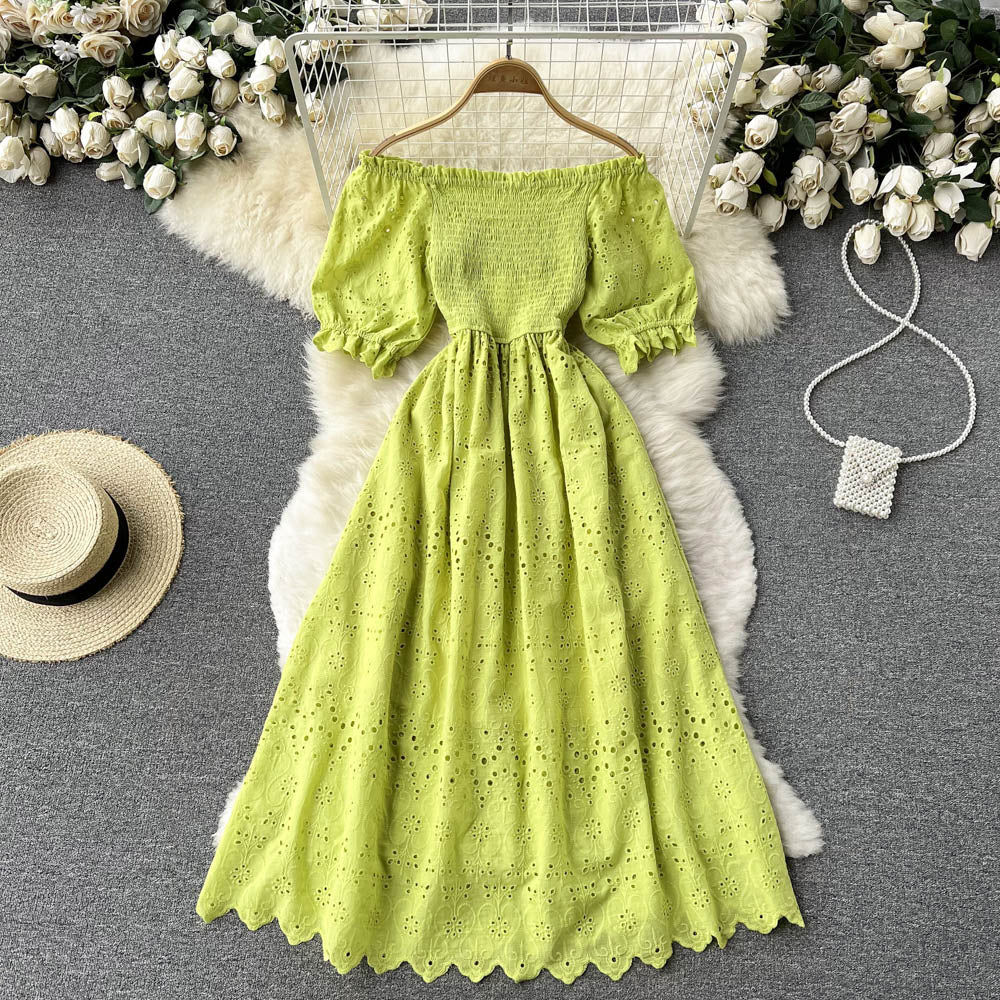 Leilani Off-Shoulder Eyelet Dress