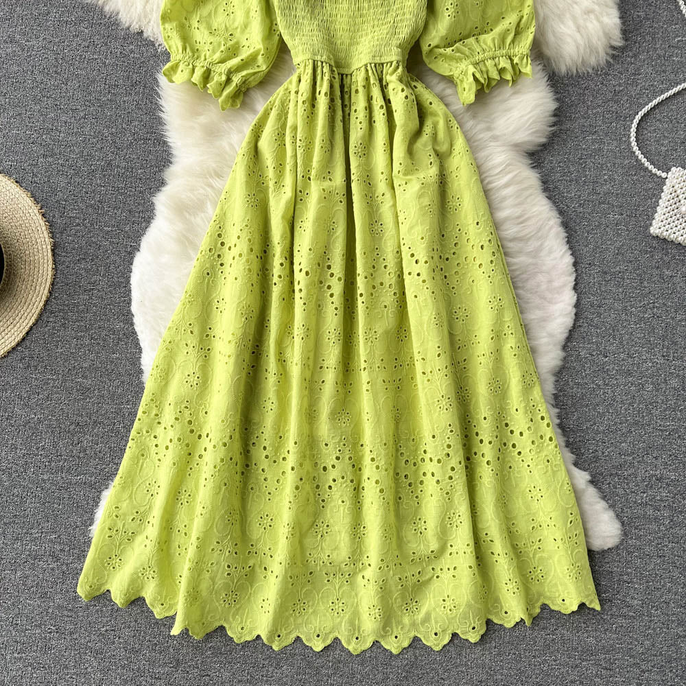 Leilani Off-Shoulder Eyelet Dress